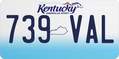 KY license plate 739VAL