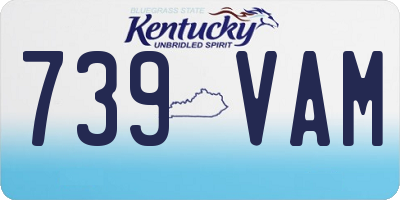 KY license plate 739VAM