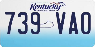 KY license plate 739VAO