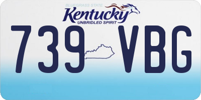 KY license plate 739VBG