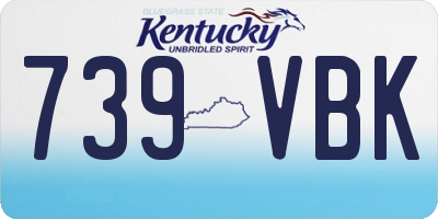 KY license plate 739VBK