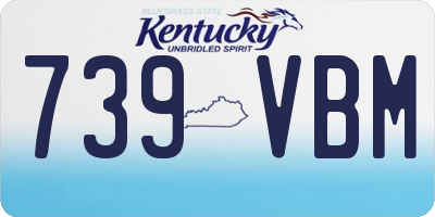 KY license plate 739VBM