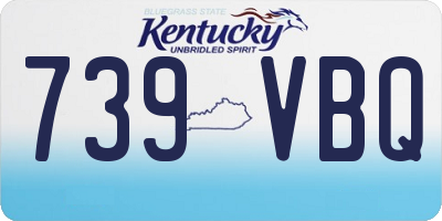 KY license plate 739VBQ