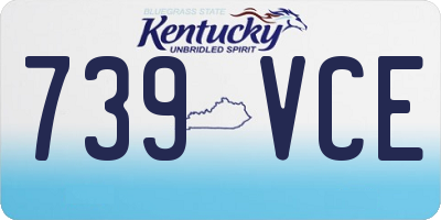 KY license plate 739VCE