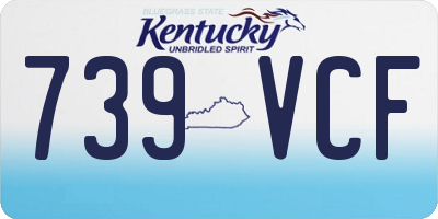 KY license plate 739VCF