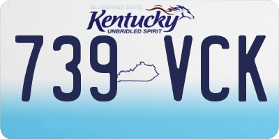 KY license plate 739VCK