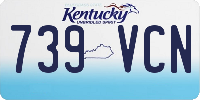 KY license plate 739VCN