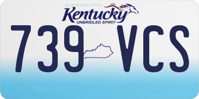 KY license plate 739VCS