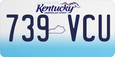KY license plate 739VCU