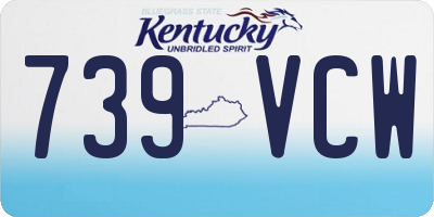 KY license plate 739VCW
