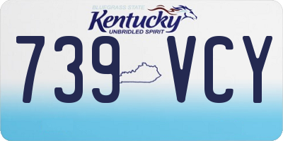 KY license plate 739VCY