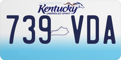 KY license plate 739VDA