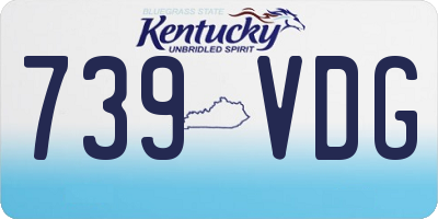 KY license plate 739VDG