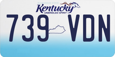 KY license plate 739VDN