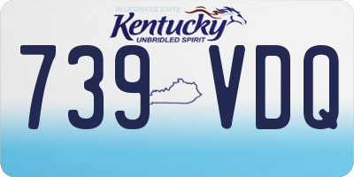 KY license plate 739VDQ