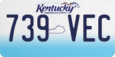 KY license plate 739VEC