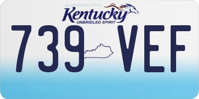 KY license plate 739VEF