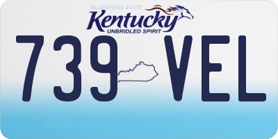 KY license plate 739VEL