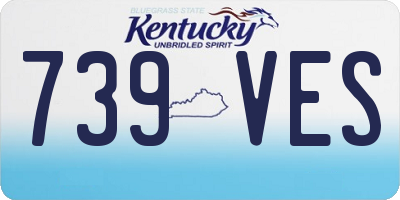 KY license plate 739VES