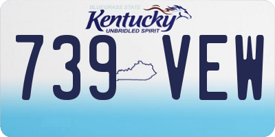 KY license plate 739VEW