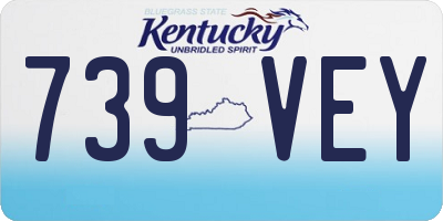 KY license plate 739VEY