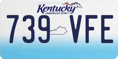 KY license plate 739VFE