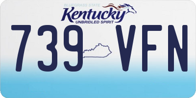 KY license plate 739VFN