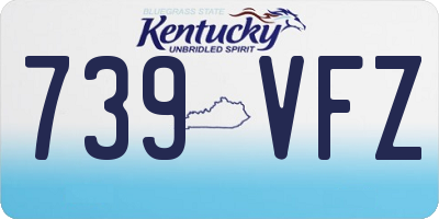 KY license plate 739VFZ