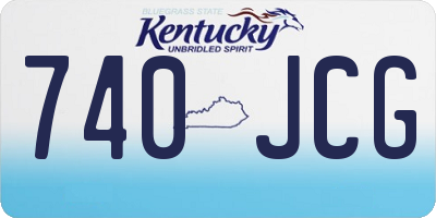 KY license plate 740JCG