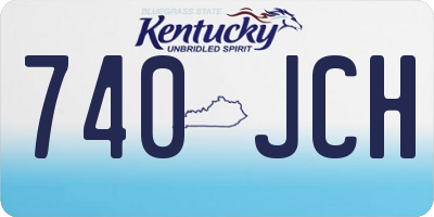 KY license plate 740JCH