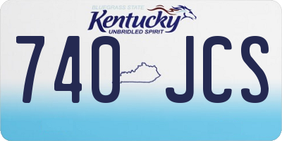 KY license plate 740JCS