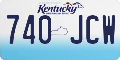 KY license plate 740JCW