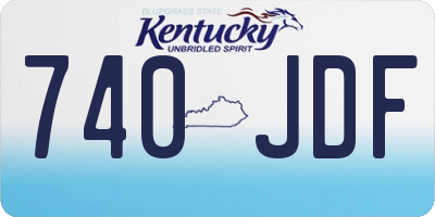 KY license plate 740JDF