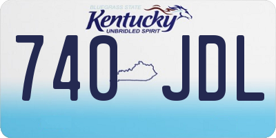 KY license plate 740JDL
