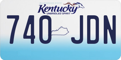 KY license plate 740JDN