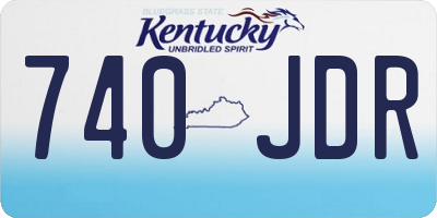 KY license plate 740JDR