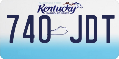 KY license plate 740JDT