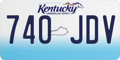 KY license plate 740JDV