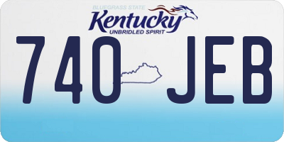 KY license plate 740JEB