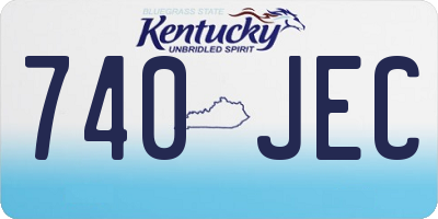 KY license plate 740JEC