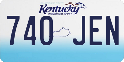 KY license plate 740JEN