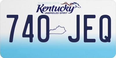 KY license plate 740JEQ