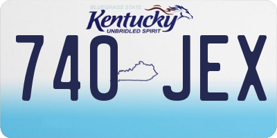 KY license plate 740JEX