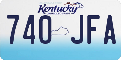 KY license plate 740JFA