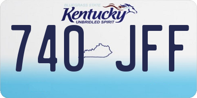 KY license plate 740JFF