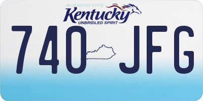 KY license plate 740JFG