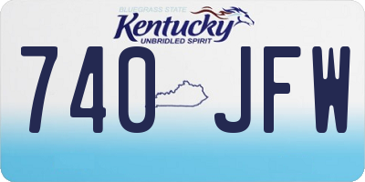 KY license plate 740JFW