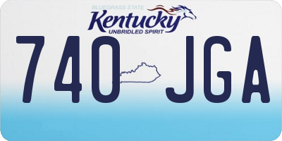 KY license plate 740JGA