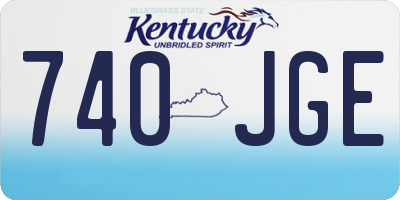 KY license plate 740JGE