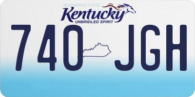 KY license plate 740JGH